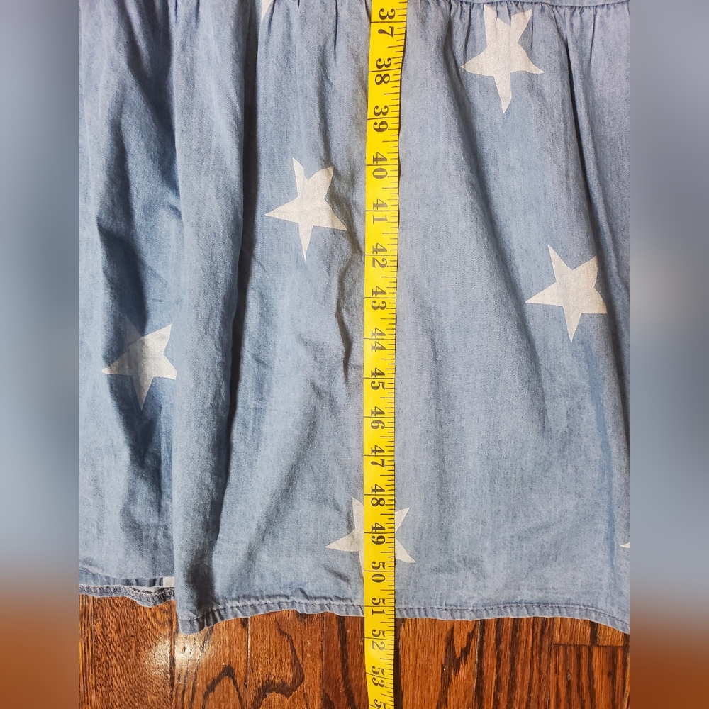 In Italy Women's Star-Patterned Blue Maxi Dress Size M (No Belt) - Picture 9 of 10